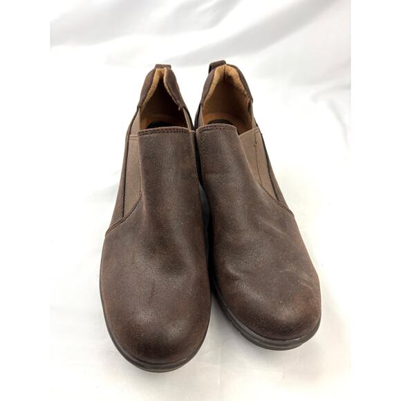 Euro Sofft Jaylee Boot Size 8.5M Brown Vegan Suede Wedge Bootie Shoes Womens - Picture 8 of 10